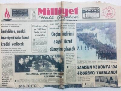 Milliyet Gazetesi 15 Mart 1977 - Fransasa Sol İlerleme Sağladı - GZ42685 - 1