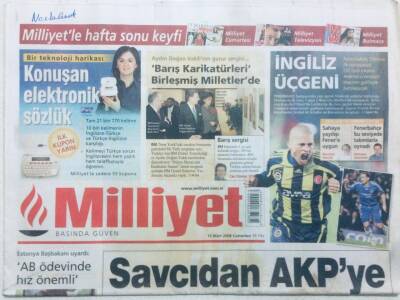 Milliyet Gazetesi 15 Mart 2008 - Savcıdan AKPye Kapatma Davası GZ43034 - 1
