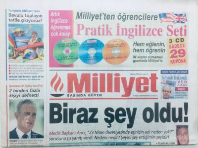 Milliyet Gazetesi - 15 Nisan 2004 - Kartaldan Taaruz, Somers Sezonu Erken Kapattı, Cim-Bomda Berkant Müjdesi GZ46019 - 2