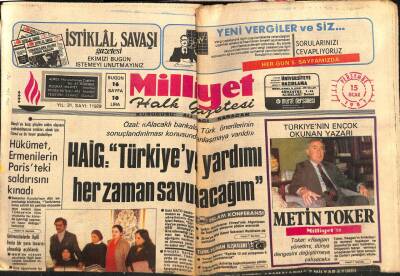Milliyet Gazetesi 15 Ocak 1981 - Nusaybinde 50 Gün İçinde Petrol Üretilebilecek GZ59703 - 1