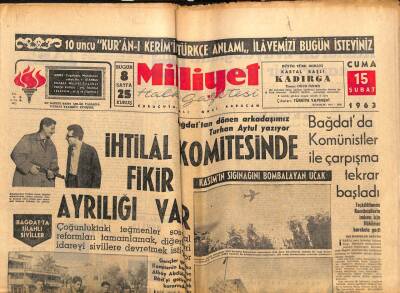 Milliyet Gazetesi - 15 Şubat 1963 - İhtilal Komitesinde Fikir Ayrılığı GZ110795 - 1