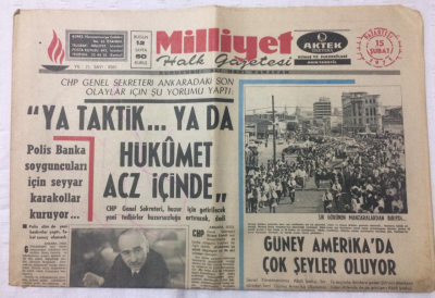 Milliyet Gazetesi 15 Şubat 1971 - Güney Amerikada Çok Şeyler Oluyor - GZ15656 - 2