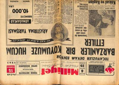 Milliyet Gazetesi - 15 Temmuz 1962 - Barzaniler Bir Köyümüze Hücum Ettiler GZ110796 - 1