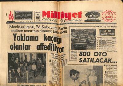 Milliyet Gazetesi - 15 Temmuz 1970 - Yoklama Kaçağı Olanlar Affediliyor GZ110810 - 1