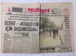 Milliyet Gazetesi 16 Eylül 1974 - EcevitKoalisyon İçin Düşüneceğim - GZ17086 - 2