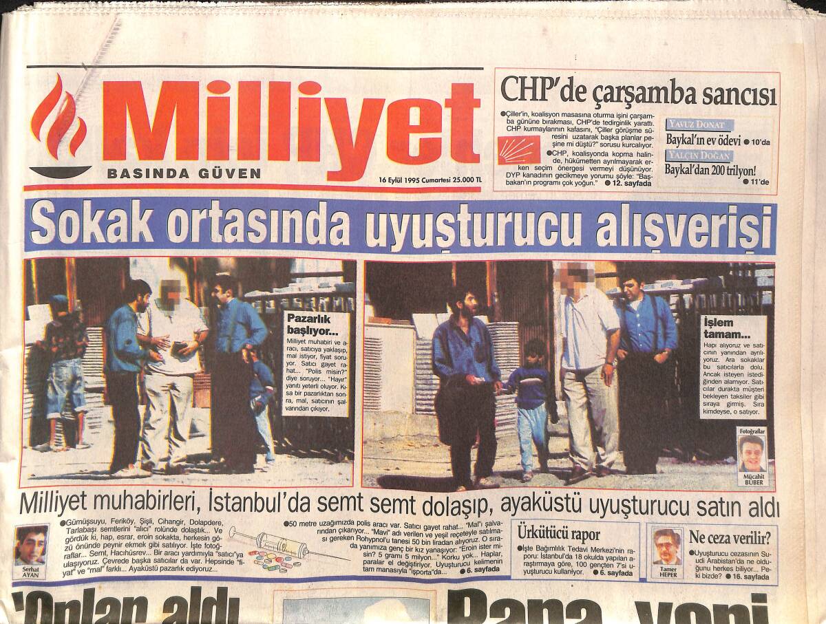 Milliyet Gazetesi 16 Eylül 1995 - Dünyanın Beyni Stephen Hawking Evlendi - Kadehler CHP İçin Kalktı GZ157421 - 1