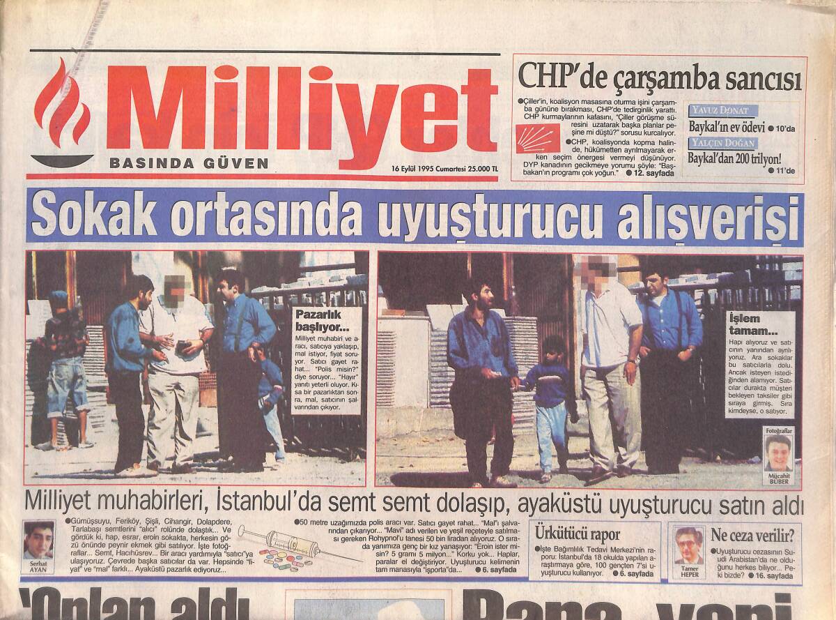 Milliyet Gazetesi 16 Eylül 1995 - G.Saray'da Friedel Şoku - Romario Fenalık Geçirdi GZ132809 - 1