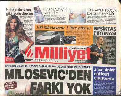 Milliyet Gazetesi 16 Eylül 2013 - Ahmet Davutoğluna Paris Daveti GZ104451 - 1