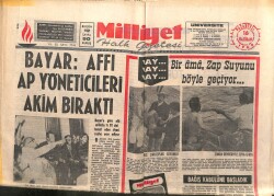 Milliyet Gazetesi 16 Haziran 1969 - BayarAffı AP Yöneticileri Akim Bıraktı GZ103536 - 1