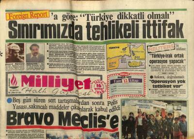 Milliyet Gazetesi - 16 Haziran 1985 - Sınırımızda Tehlikeli İttifak GZ110763 - 1