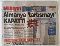 Milliyet Gazetesi 16 Haziran 2000 - Almanya Nükleere Hayır Dedi Ve Ülkedeki Nükleer Santrallerin Tümünü Kapatma Kararı Aldı GZ11518 - 1