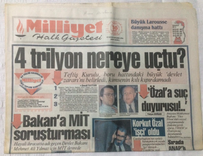 Milliyet Gazetesi 16 Mart 1993 - Özala Suç Duyurusu - GZ15960 - 1
