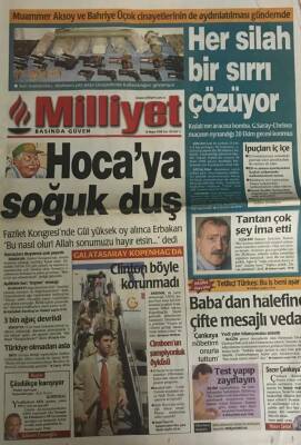 Milliyet Gazetesi 16 Mayıs 2000-Erbakan Hocaya Soğuk Duş GZ45358 - 2