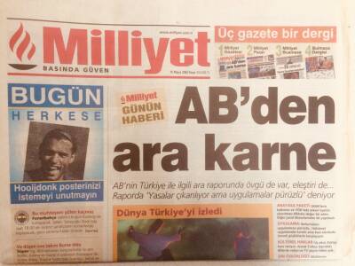 Milliyet Gazetesi 16 Mayıs 2004 - ABden Ara Karne GZ38811 - 1