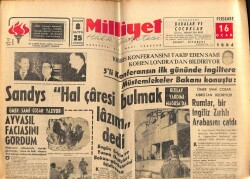 Milliyet Gazetesi 16 Ocak 1964 - Rumlar Bir İngiliz Zırhlı Arabasını Çaldı GZ58837 - 1