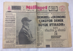 Milliyet Gazetesi 17 Ağustos 1975 - DemirelEkonomi Çöküyor Demek Büyük İftiradır - GZ15795 - 2