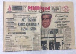 Milliyet Gazetesi 17 Eylül 1975 - AET Kıbrıs İçin Bizden Harita Çizimi İstedi - GZ17576 - 2