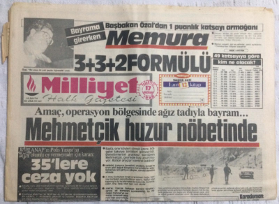 Milliyet Gazetesi 17 Haziran 1985 - Mehmetçik Huzur Nöbetinde - GZ19952 - 1