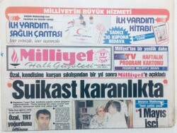 Milliyet Gazetesi - 17 Haziran 1989 - Özal Suikastı Karanlıkta GZ46020 - 1