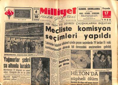 Milliyet Gazetesi 17 Kasım 1955 - Mecliste Komisyon Seçimleri Yapıldı GZ59690 - 1