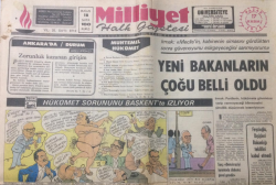 Milliyet Gazetesi 17 Kasım 1974 - Yeni Bakanların Çoğu Belli Oldu - GZ12672 - 1