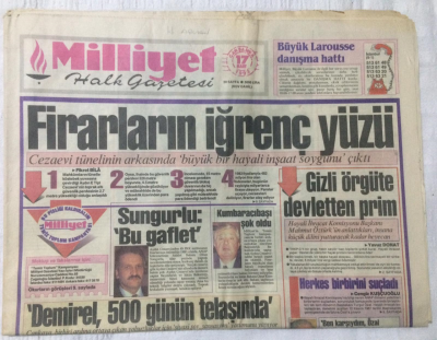 Milliyet Gazetesi 17 Mart 1993 - Talabani İkinci Kez Apo İle Görüştü - GZ15962 - 1