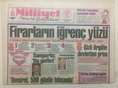 Milliyet Gazetesi 17 Mart 1993 - Talabani İkinci Kez Apo İle Görüştü GZ51568 - 1