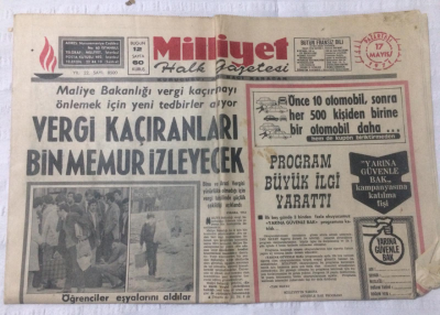 Milliyet Gazetesi 17 Mayıs 1971 - 1971 Podyumlar Kralıçesi - GZ15925 - 2