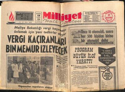 Milliyet Gazetesi 17 Mayıs 1971 - Maliye Bakanlığı Vergi Kaçıranlar İçin Yeni Önlemler Getiriyor GZ58940 - 1