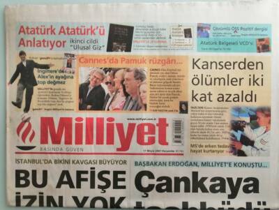Milliyet Gazetesi 17 Mayıs 2007 Bahçeli MHP Seçime Tek Başına Giriyor - GZ37687 - 1