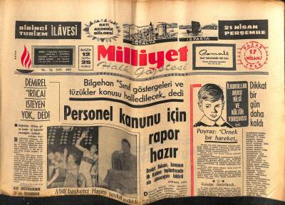Milliyet Gazetesi 17 Nisan 1966 - Askeri İhtiyaçlarımız İçin Toplantı Yapıldı GZ59745 - 1