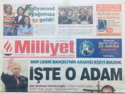 Milliyet Gazetesi 17 Nisan 2005 - Mhp Lideri Bahçelinin Aradığı Kişiyi Bulduk GZ42362 - 1
