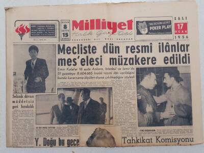 Milliyet Gazetesi - 17 Ocak 1956 - Türk Yunan Dostluğunu Kimler Baltalıyor? GZ112113 - 1