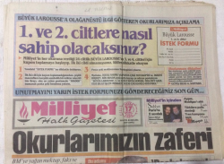Milliyet Gazetesi 17 Ocak 1993 - Şampiyonluk Kartalın Pençesinde - GZ17014 - 2
