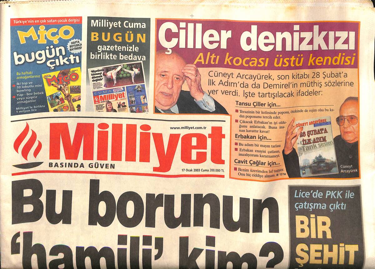 Milliyet Gazetesi 17 Ocak 2003 - Krause Evinin Küçüklüğünden Yakınınca İmdadına Emrah Koştu - İstanbul 22 Sıra Birden Atladı GZ157436 - 1