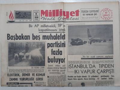 Milliyet Gazetesi - 17 Şubat 1967 - Başbakan Beş Muhalefet Partisini Fazla Buluyor GZ112144 - 1