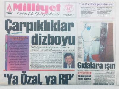 Milliyet Gazetesi 17 Şubat 1993 - Ya Özal Ya RP GZ42354 - 1