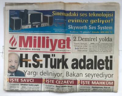 Milliyet Gazetesi 17 Şubat 2000 - Hikmet Sami Türk Adaleti GZ7169 - 2