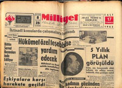 Milliyet Gazetesi 17 Temmuz 1962 - Hükümet Özel Teşebbüse Yardım Edecek.. Lefter Yunanistan Yolcusu GZ58915 - 1