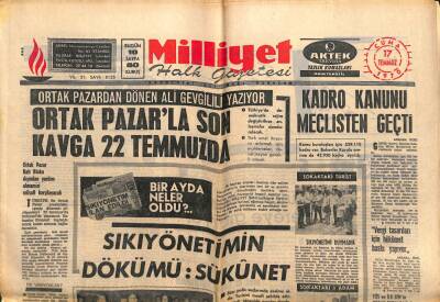 Milliyet Gazetesi - 17 Temmuz 1970 - Motor Yapacak Yabancı Şirketle Anlaşmazlık Çıktı GZ110813 - 1