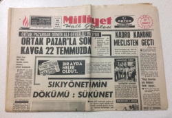 Milliyet Gazetesi 17 Temmuz 1970 - Sıkıyönetimin Dökümü Sükunet - GZ15539 - 2