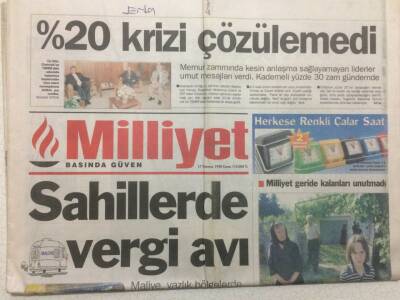 Milliyet Gazetesi 17 Temmuz 1998 - Sahillerde Vergi Avı GZ48543 - 1