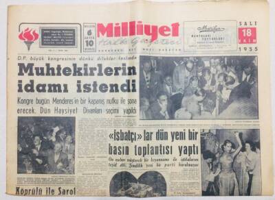 Milliyet Gazetesi 18 Ekim 1955 - Muhtekirlerin İdamı İstendi GZ53722 - 1