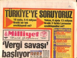 Milliyet Gazetesi 18 Ekim 1993 - Yılmaz, Doğu'ya Yüklenecek - Beşiktaş'tan Farklı Prova GZ2941 - Gökçekoleksiyon