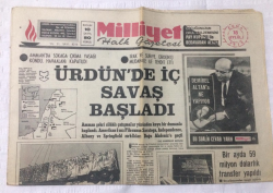 Milliyet Gazetesi 18 Eylül 1970 - Ürdünde İç Savaş Başladı - GZ15864 - 1