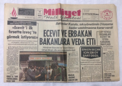 Milliyet Gazetesi 18 Eylül 1974 - Ecevit İle Erbakan Bakanlara Veda Etti - GZ17087 - 2