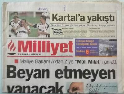 Milliyet Gazetesi 18 Eylül 1998 Cem Kıbrısta Baskıya Hayır -GZ44856 - 1