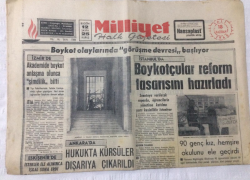 Milliyet Gazetesi 18 Haziran 1968 - Boykotçular Reform Tasarısını Hazırladı - GZ15897 - 2