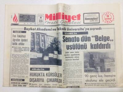 Milliyet Gazetesi 18 Haziran 1968 - Senato Belge Usulünü Kaldırdı GZ53709 - 1