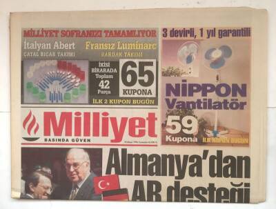 Milliyet Gazetesi 18 Mayıs 1996 - Almanyadan AB Desteği GZ8246 - 1